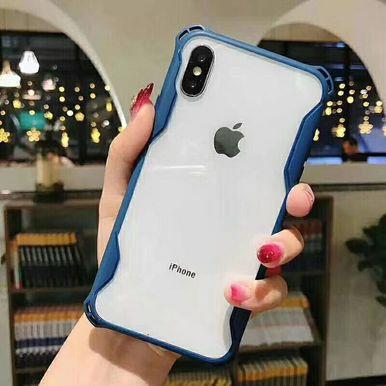 Four Corner Anti Drop Clear Case for Samsung Note 9, Blue