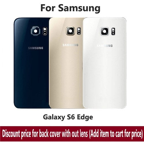 Battery Back Glass W/ Lens For Samsung S6 Edge