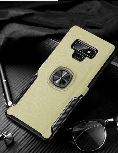 Finger ring magnetic suction case for Galaxy Note 9, Gold
