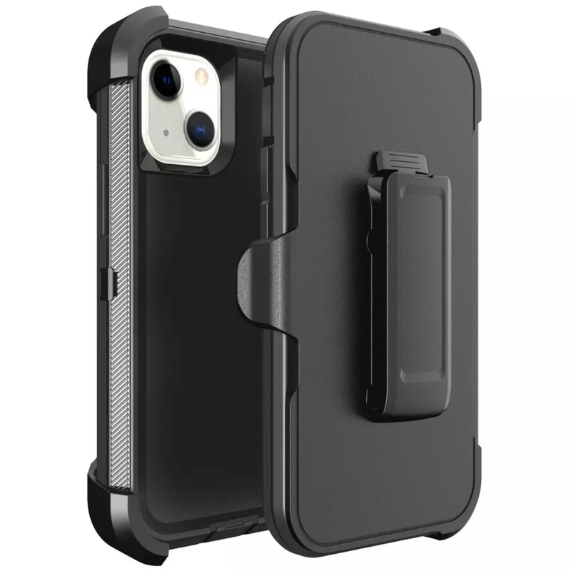 Defender Phone Case Shock Proof Rubber Case with Holster Heavy Duty Compatible with Apple iPhone 14 Plus
