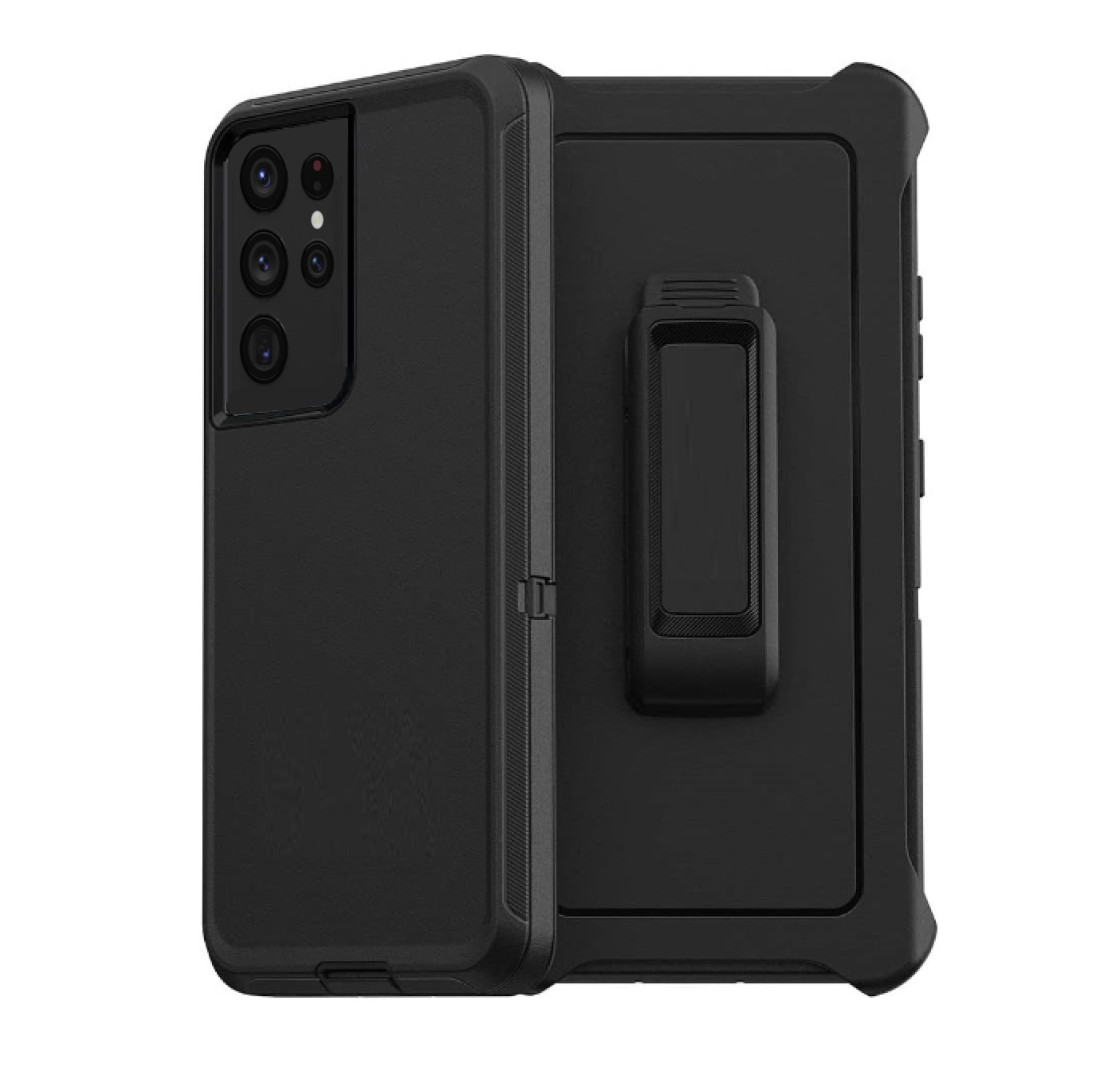 Shock Proof Defender Phone Case with Holster for Samsung Galaxy S22 Ultra