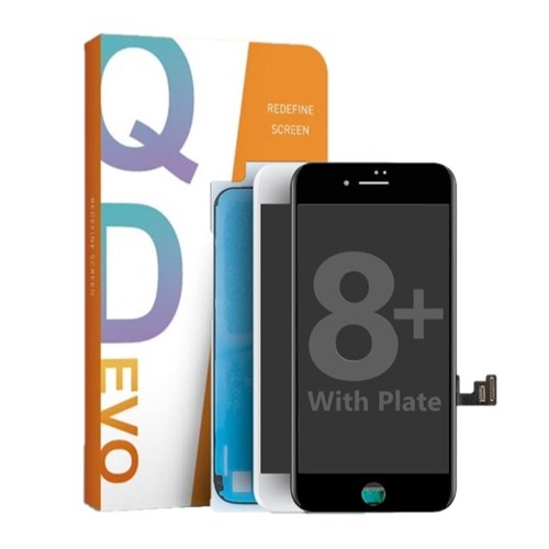 QD Evo LCD Digitizer Assembly For iPhone 8 Plus W/ Plate ( Semi - Premium )