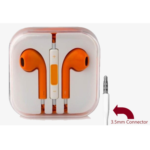 Orange, 3.5mm Connector High Quality Earphone