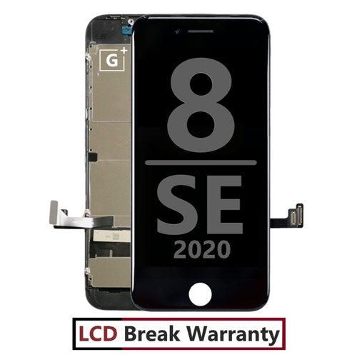G+ Incell LCD Digitizer Assembly For iPhone 8/ iPhone SE (2020)/ iPhone SE (2022) With Back Plate ( LCD Break Warranty ) Premium Part