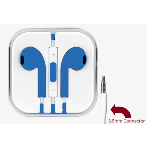 Light Blue, 3.5mm Connector High Quality Earphone