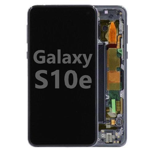 Black, Samsung Galaxy S10e LCD Digitizer display assembly with frame