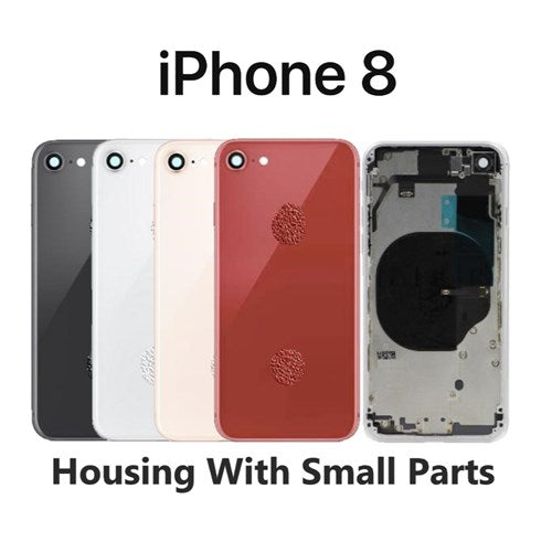 Back Housing W/ Small Components Pre-Installed For iPhone 8 (OEM Pulled Grade A )