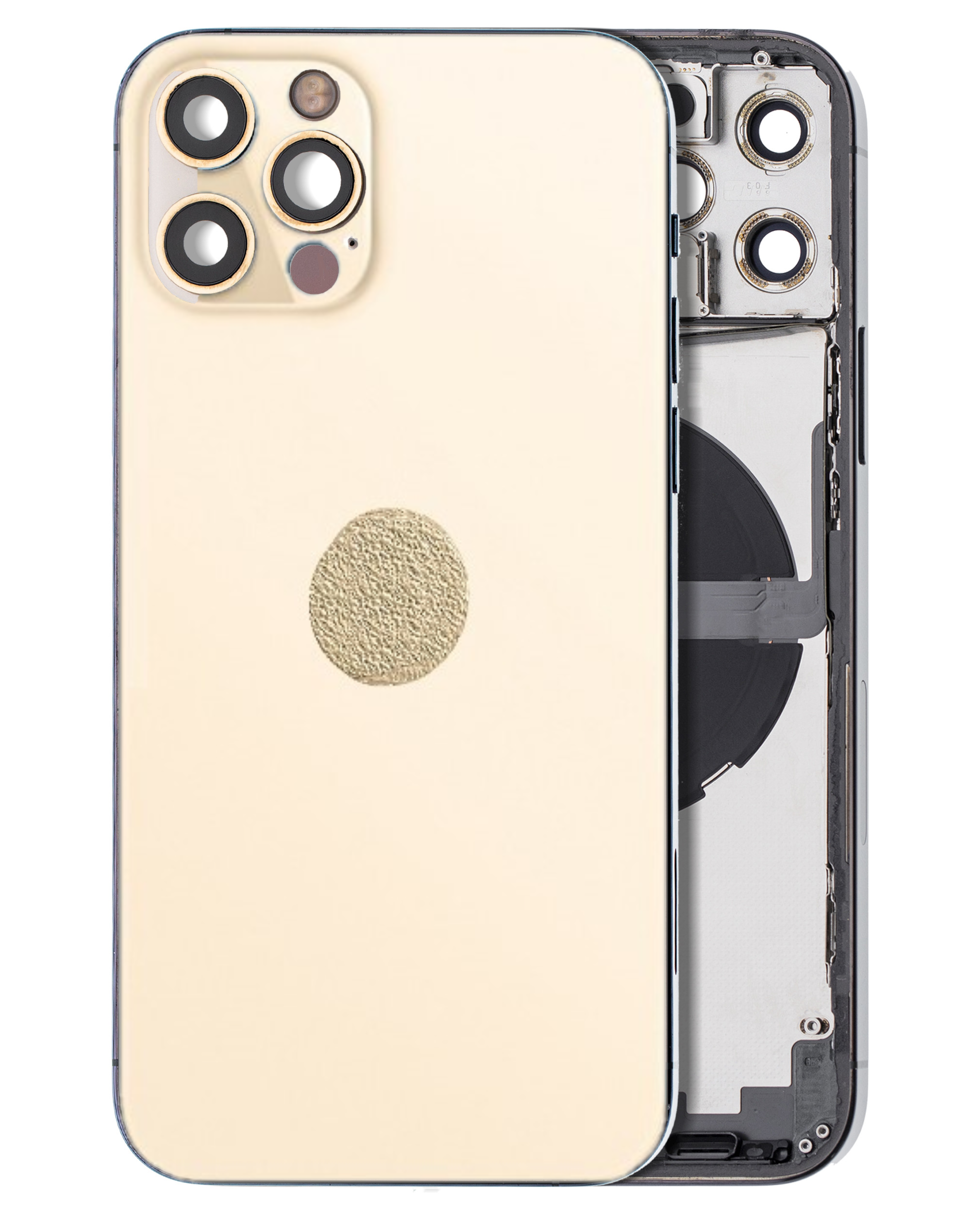 Back Housing W/ Small Parts Pre-Installed For iPhone 12 Pro Max ( OEM Pulled Grade A )