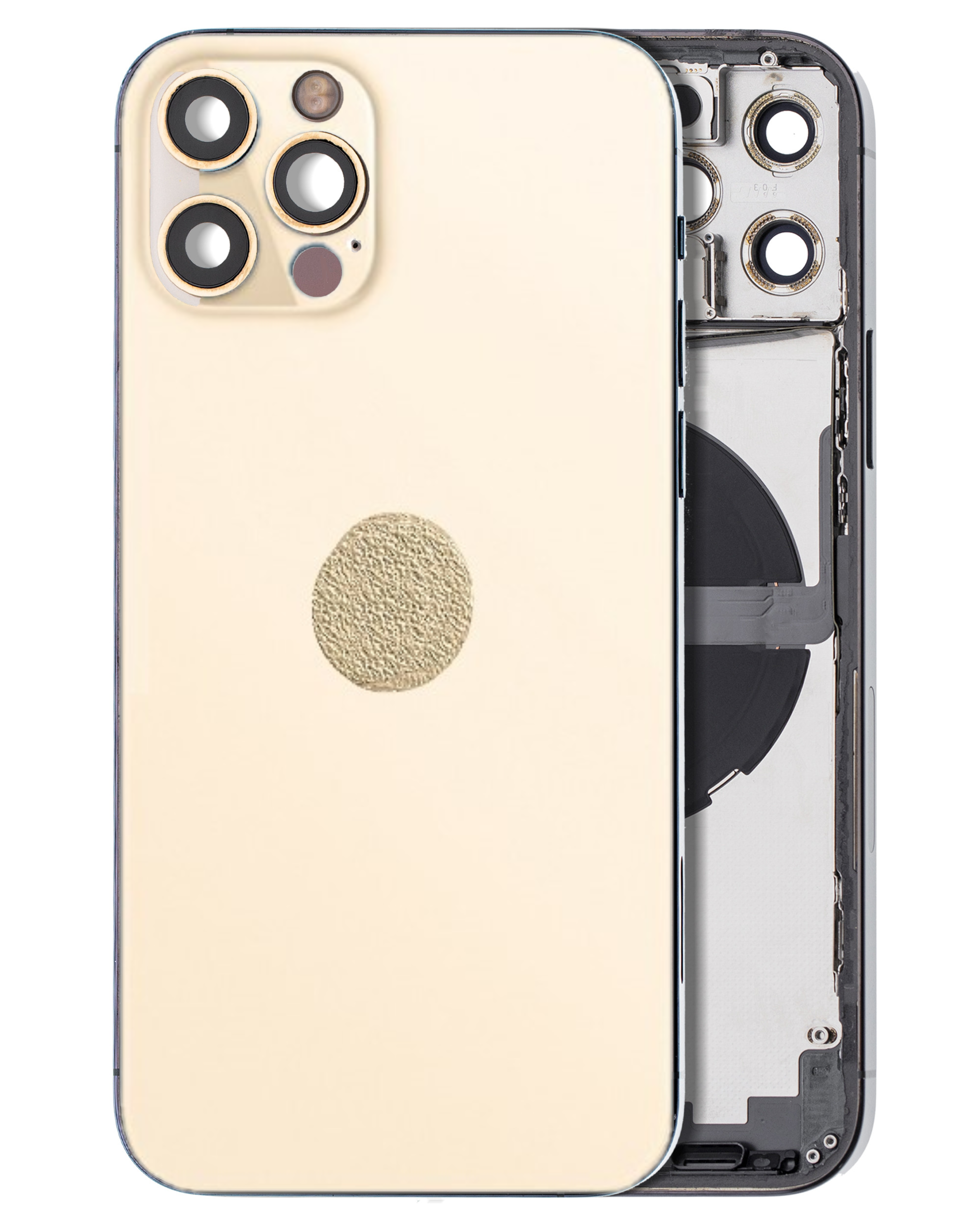 Back Housing W/ Small Parts Pre-Installed For iPhone 12 Pro ( OEM Pulled Grade A )