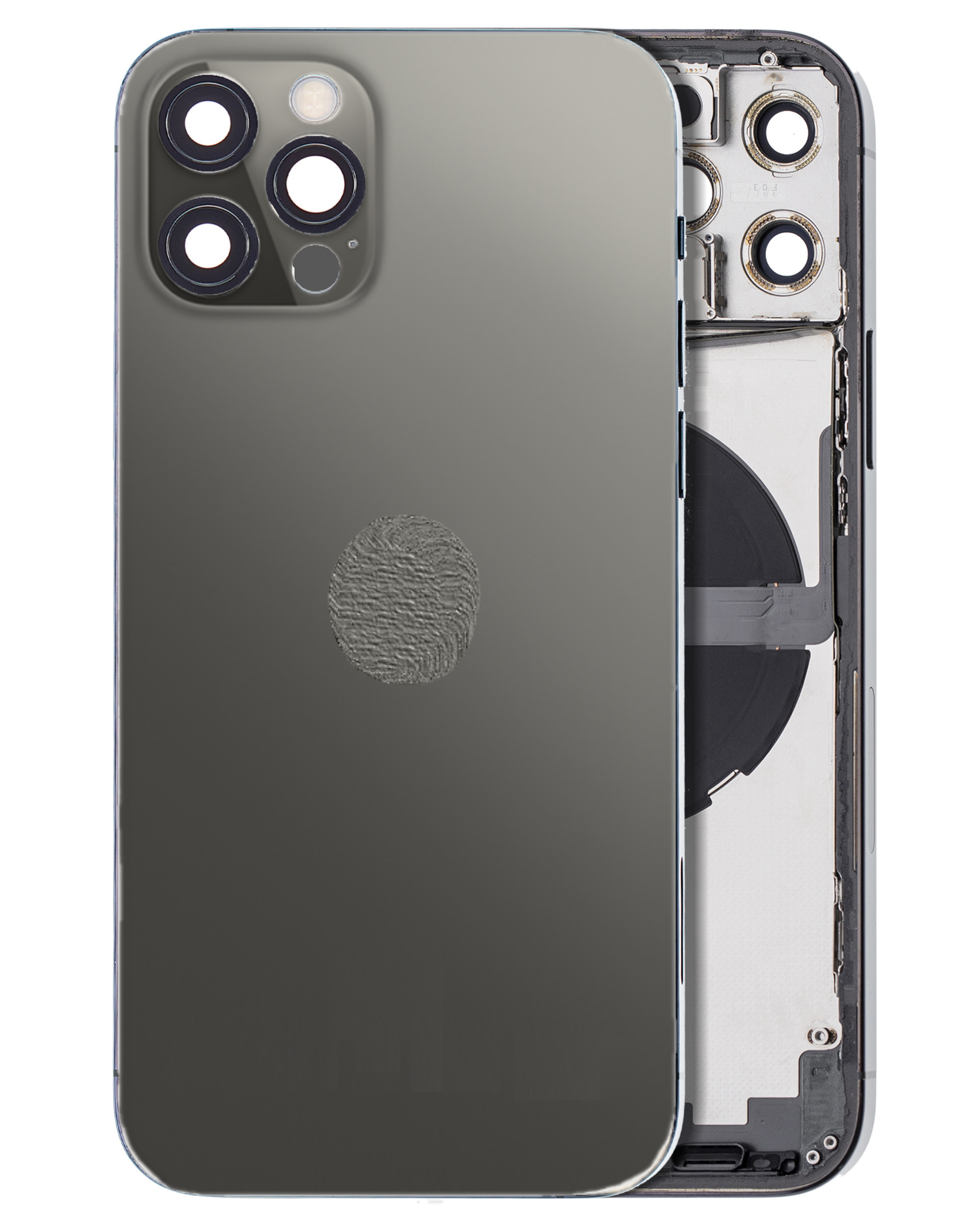 Back Housing W/ Small Parts Pre-Installed For iPhone 12 Pro ( OEM Pulled Grade A )