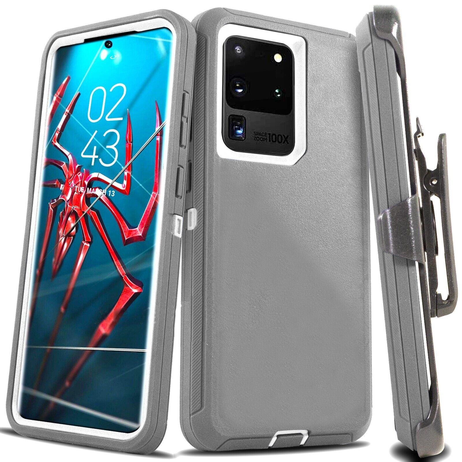 Shock Proof Defender Phone Case with Holster for Samsung Galaxy S20 Ultra