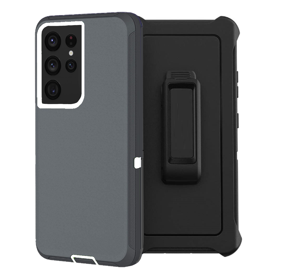 Shock Proof Defender Phone Case with Holster for Samsung Galaxy S22 Ultra