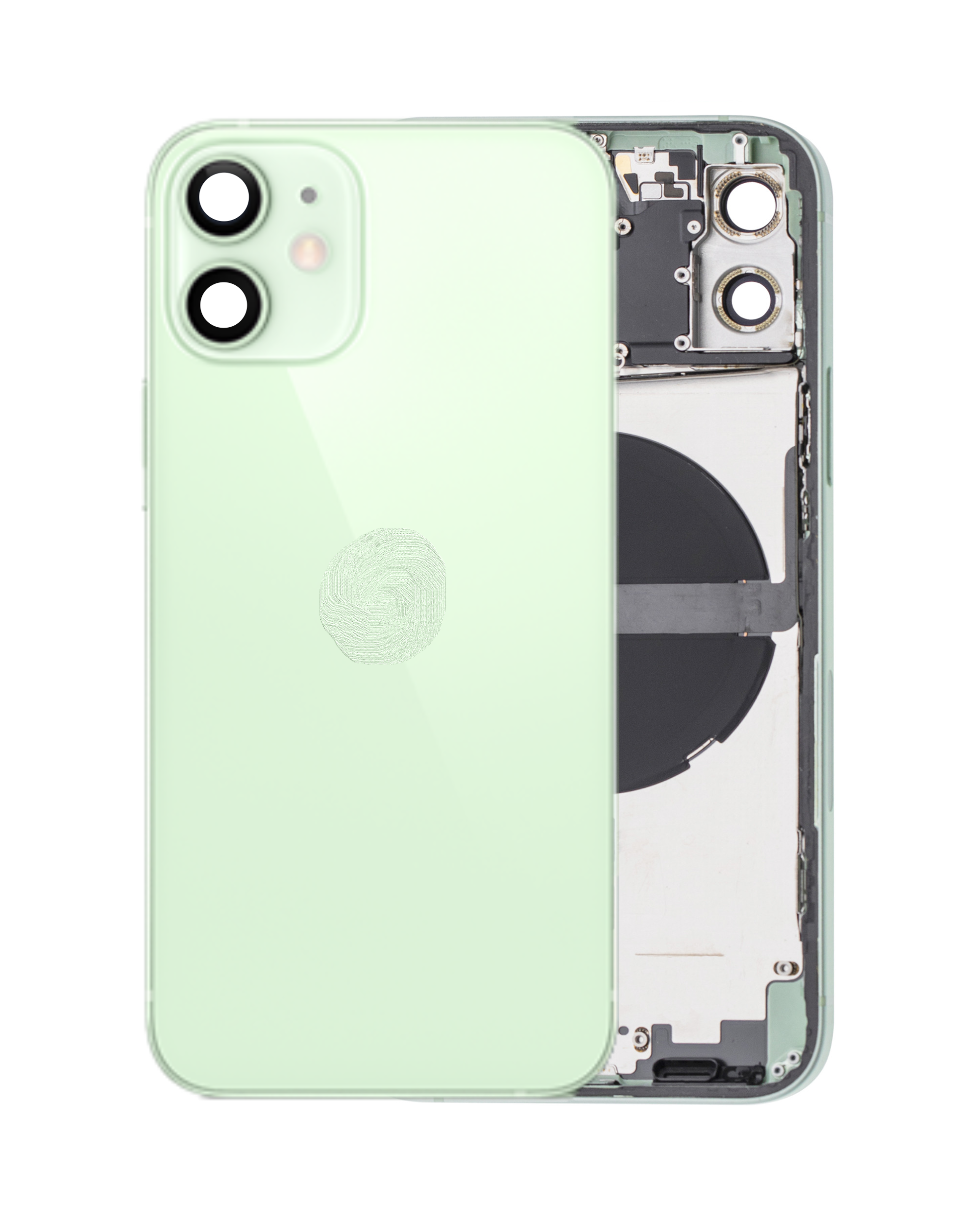 Back Housing W/ Small Parts Pre-Installed For iPhone 12 ( OEM Pulled Grade A )