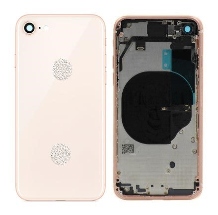 Back Housing W/ Small Components Pre-Installed For iPhone 8 (OEM Pulled Grade A )