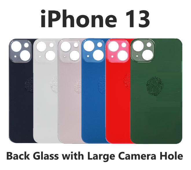 Professional Replacement Back Glass Rear Battery Cover for iPhone 13 All Carriers supported (Big Camera Hole)