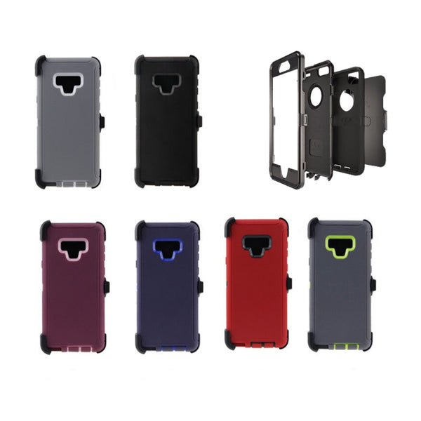 Defender Shock Proof Rubber Phone Case with Holster Heavy Duty Compatible with Samsung Galaxy Note 9
