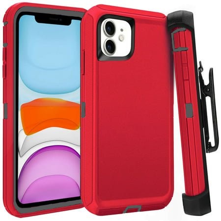 Defender Phone Case Shock Proof Rubber Case with Holster Heavy Duty Compatible with Apple iPhone 12 Mini