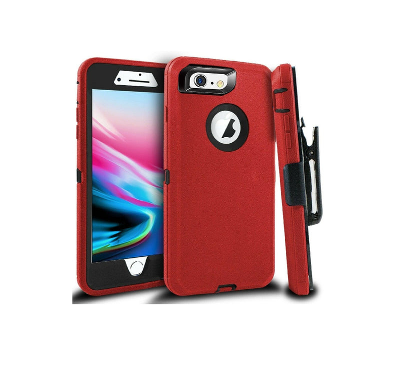 Defender Phone Case Shock Proof Rubber Case with Holster Heavy Duty Compatible with Apple iPhone 6/ Apple iPhone 6S