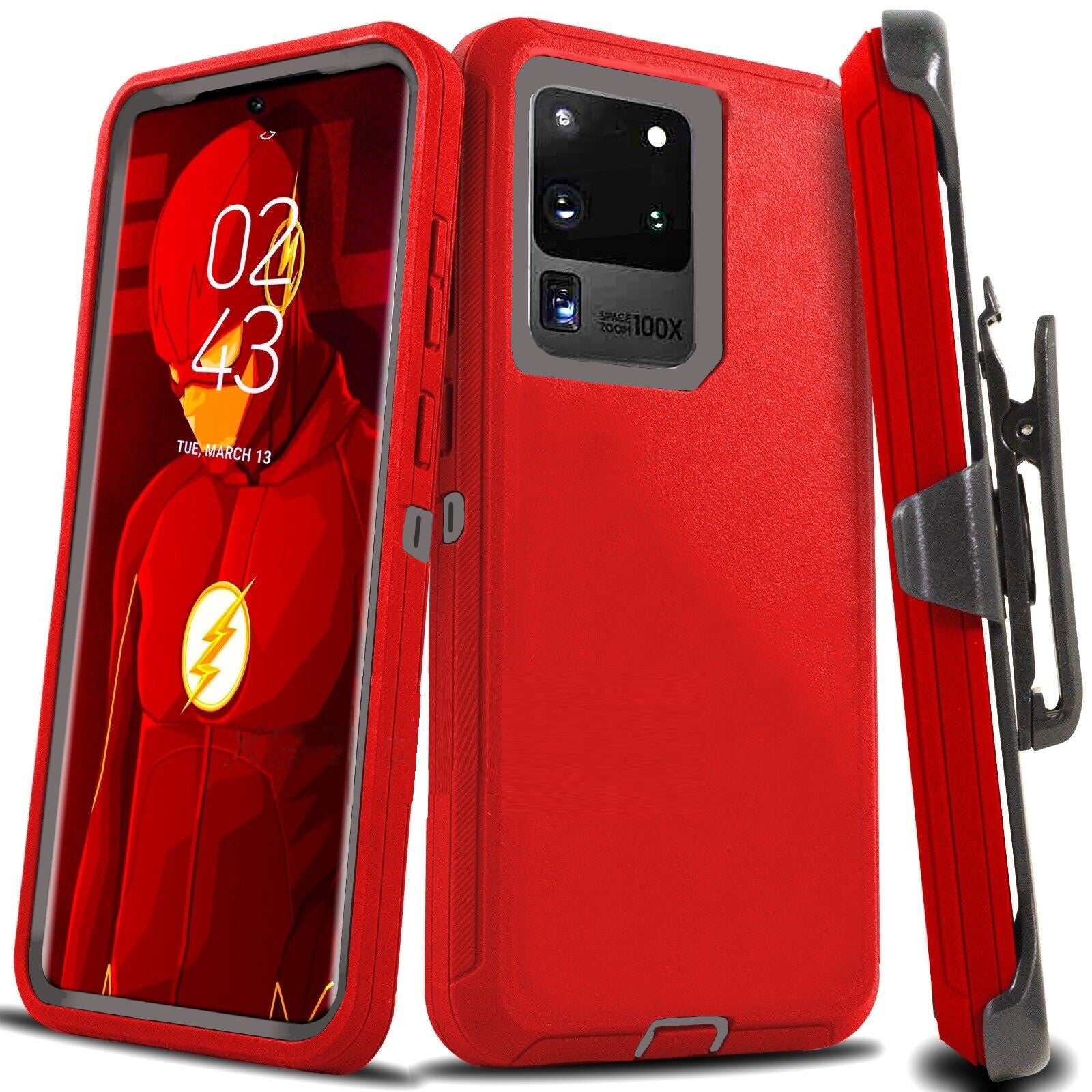 Shock Proof Defender Phone Case with Holster for Samsung Galaxy S20 Ultra