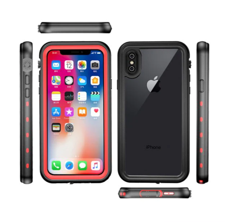 ( Black ) Waterproof Slim Life Proof Case for iPhone X/ iPhone XS Built-in Screen Protector Shockproof Dustproof Heavy Duty Full Body Protective Case