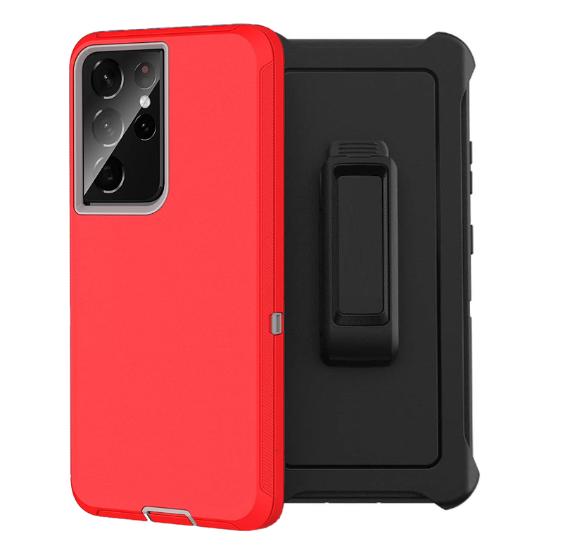 Shock Proof Defender Phone Case with Holster for Samsung Galaxy S21 Ultra