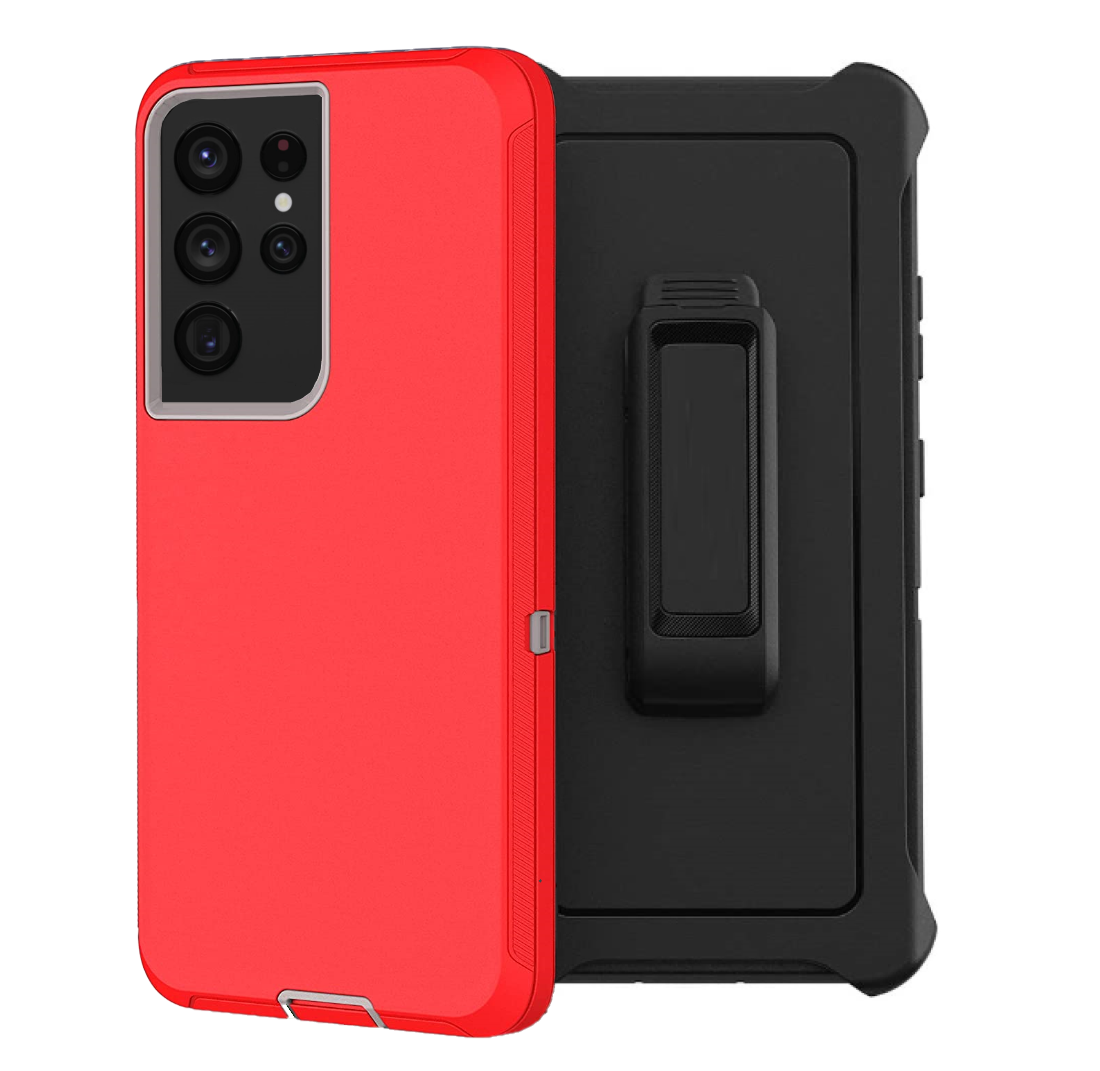Shock Proof Defender Phone Case with Holster for Samsung Galaxy S22 Ultra