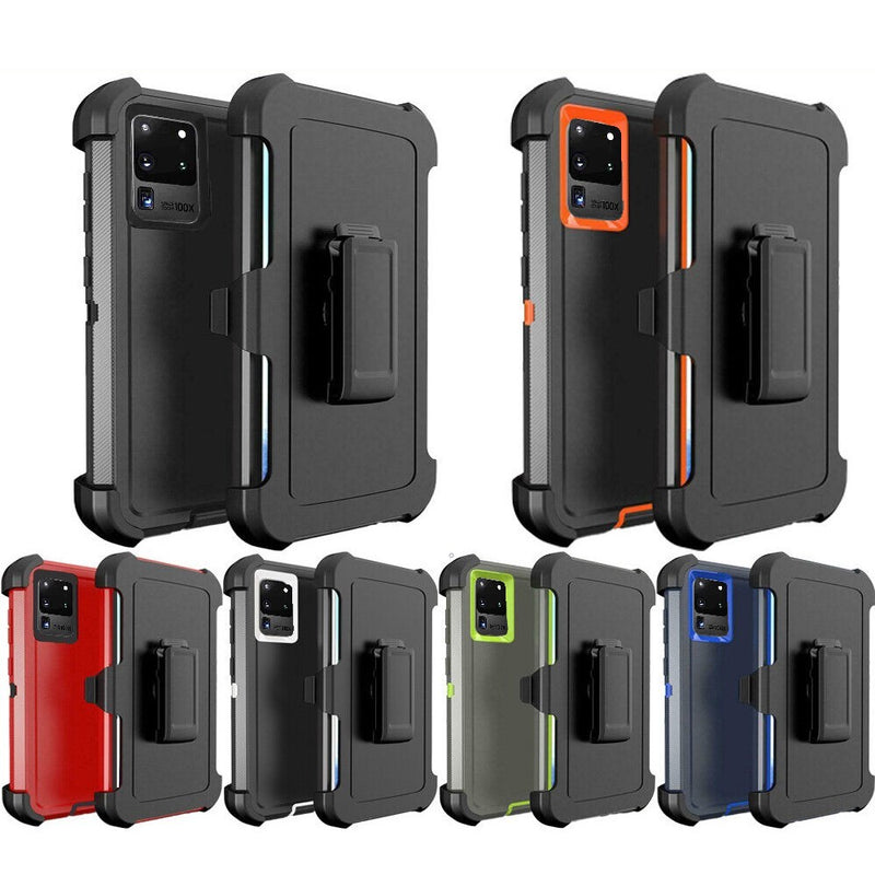 Shock Proof Defender Phone Case with Holster for Samsung Galaxy S20 Ultra