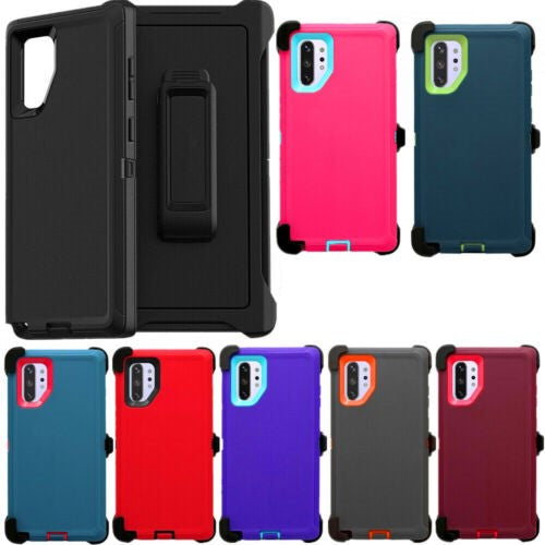 Defender Phone Case Shock Proof Rubber Case with Holster Heavy Duty Compatible with Samsung Galaxy Note 10